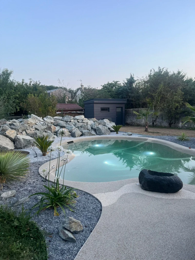 Réalisation piscine lagon